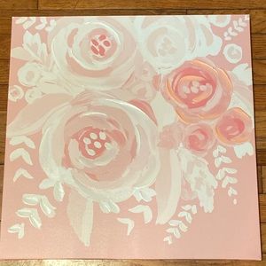 Pink floral painting
